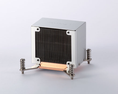 Electronic Stacked Aluminum Fin Copper Heat Pipe CNC Machined Heat Sinks