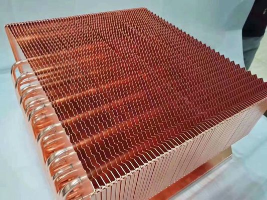 Pure Copper Base Copper Fin Copper Pipe Heat Sink Module Gold Plating High Power