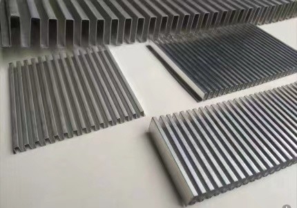 High Power Copper Zipper Fin Heat Sink Brazing Fold and Bond ADC12